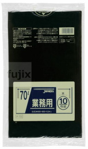 業務用ポリ袋　70L LLDPE 黒色0.04mm 400枚/ケース P-72 ジャパックス