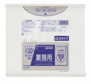 業務用ダストカート用ポリ袋120L LLDPE 半透明0.03mm 300枚/ケース DKM94　 ジャパックス