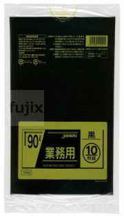 業務用ポリ袋　90L LLDPE+meta 黒色0.04mm 300枚/ケース TM92 ジャパックス
