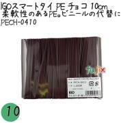 PECH-0410 スマートタイ ポリタイ チョコ（ブラウン） 4mm×10 cm IGO アイジーオー