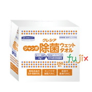 クレシア　ジャンボ除菌ウェットタオル　詰め替え用 レーヨン ＋ ポリエステル 250カット×6パック／ケース　64135