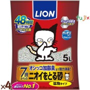 ニオイをとる砂７歳以上用　鉱物タイプ 5L×4袋／ケース ライオンペット 猫砂 鉱物