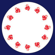 フジ紙コースター　バラ小花