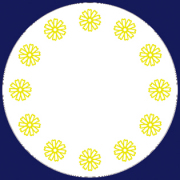 フジ紙コースター　コスモス小花