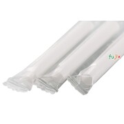 アルコール検知器用 ストレートストロー 8mm×7cm フィルム包装 白色 8800本（440本×20小箱）／ケース わらおstraw 253