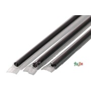 アイスコーヒー用 ストレートストロー 4.5mm×18cm フィルム包装 黒色 10000本（500本×20小箱）／ケース わらおstraw 346