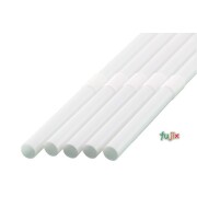 ジュース用ショート フレックスストロー 6mm×17cm 包装なし 白色 10000本（500本×20小箱）／ケース わらおstraw 401
