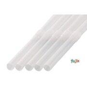 ジュース用ショート フレックスストロー 6mm×17cm 包装なし 透明 10000本（500本×20小箱）／ケース わらおstraw 402