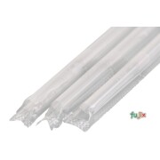 ジュース用 フレックスストロー 6mm×21cm フィルム包装 透明 10000本（500本×20小箱）／ケース わらおstraw 416