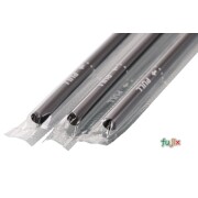 ジュース用 ストレートストロー 6mm×21cm フィルム包装 黒色 10000本（500本×20小箱）／ケース わらおstraw 432