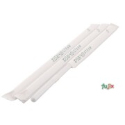ジュース用 フレックスストロー 6mm×21cm 紙包装 白色 10000本（500本×20小箱）／ケース わらおstraw 451