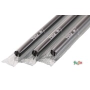 シェイク用 ストレートストロー 7mm×21cm フィルム包装 黒色 8000本（400本×20小箱）／ケース わらおstraw 550