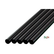 シェイク用 ストレートストロー 7mm×21cm 包装なし 黒色 8000本（400本×20小箱）／ケース わらおstraw 568