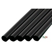 シェイク用 ストレートストロー 8mm×21cm 包装なし 黒色 6000本（300本×20小箱）／ケース わらおstraw 577