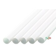 タピオカ用 ストレートストロー 10mm×21cm 包装なし 白色 4000本（200本×20小箱）／ケース わらおstraw 605