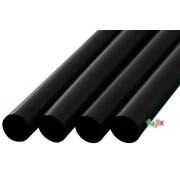 タピオカ用 ストレートストロー 13mm×21cm 包装なし 黒色 2200本（110本×20小箱）／ケース わらおstraw 622