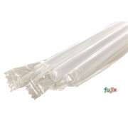 シェイク用 ストレートストロー 8mm×21cm フィルム包装 透明 5000本（250本×20小箱）／ケース わらおstraw 759