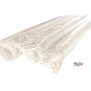 タピオカ用 ストレートストロー 12mm×21cm フィルム包装 透明 3000本（150本×20小箱）／ケース わらおstraw 764