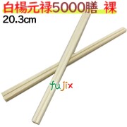 白楊元禄　20.3cm　5000膳（裸）【業務用 木箸】【使い捨てお箸】【割り箸】