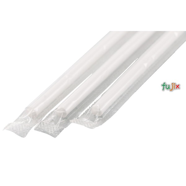 アルコール検知器用 ストレートストロー 5mm×12cm フィルム包装 白色 20000本（1000本×20小箱）／ケース わらおstraw 222