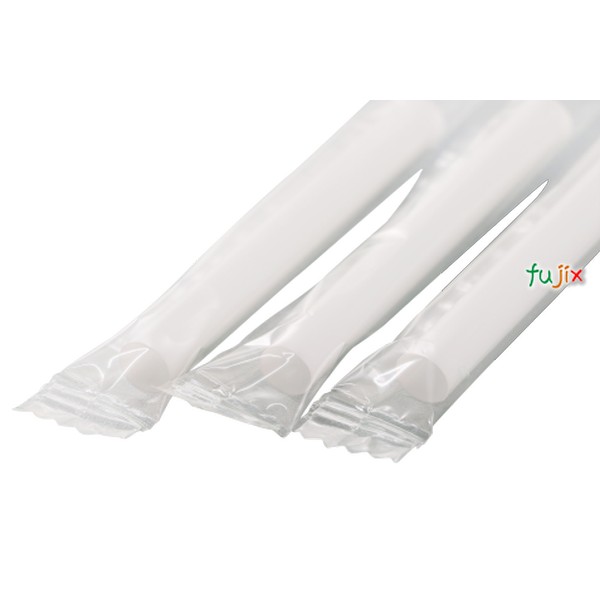 アルコール検知器用 ストレートストロー 7mm×7cm フィルム包装 白色 9600本（480本×20小箱）／ケース わらおstraw 252