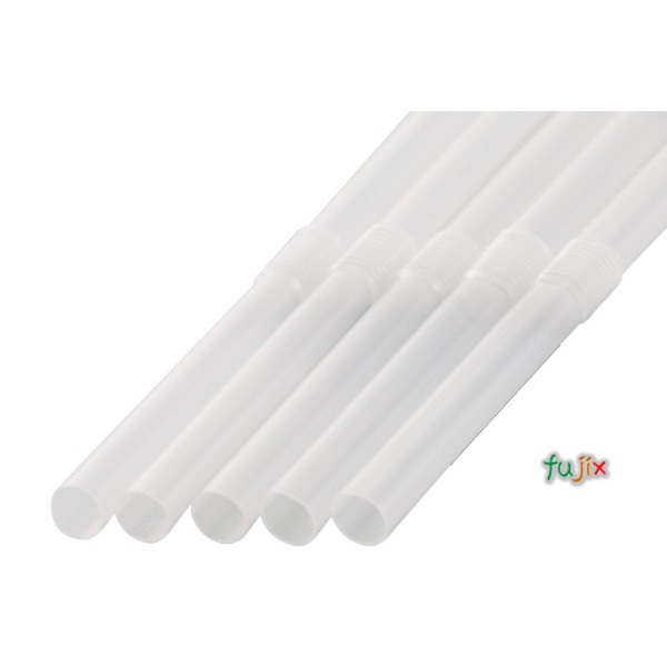 ジュース用ショート フレックスストロー 6mm×17cm 包装なし 透明 10000本（500本×20小箱）／ケース わらおstraw 402