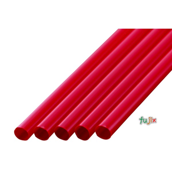 シェイク用 ストレートストロー 7mm×21cm 包装なし 赤色 8000本（400本×20小箱）／ケース わらおstraw 564