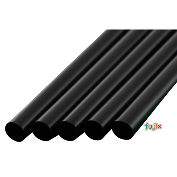 シェイク用 ストレートストロー 8mm×21cm 包装なし 黒色 6000本（300本×20小箱）／ケース わらおstraw 577
