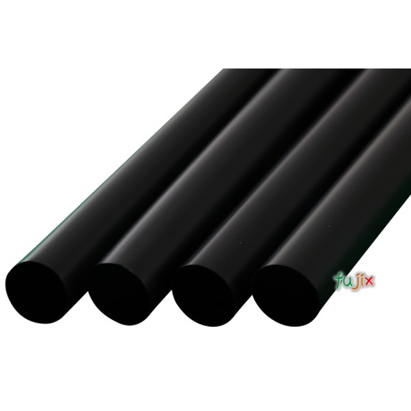 タピオカ用 ストレートストロー 13mm×21cm 包装なし 黒色 2200本（110本×20小箱）／ケース わらおstraw 622