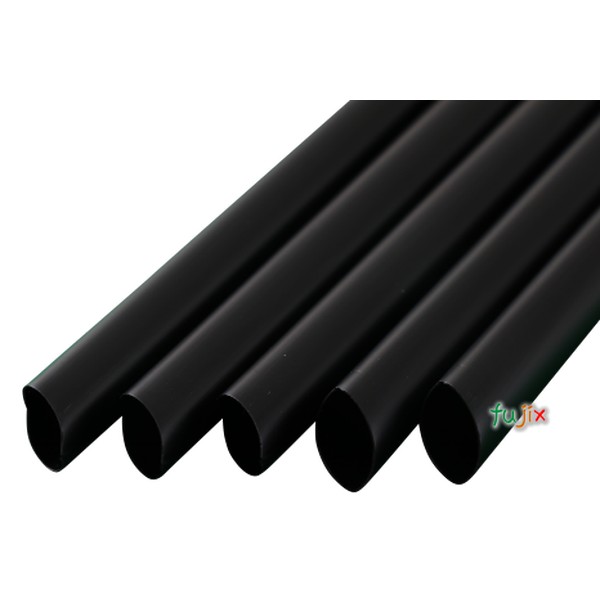 タピオカ蓋突刺し用 片先斜めストロー 10mm×19cm 包装なし 黒色 4000本（200本×20小箱）／ケース わらおstraw 639