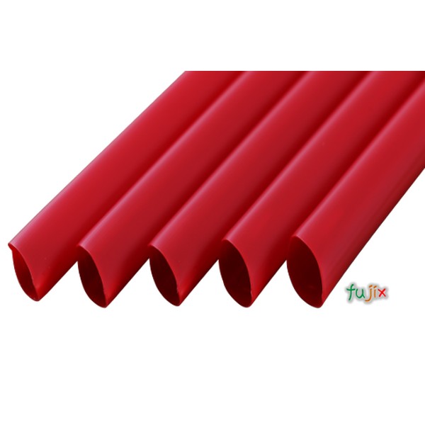 タピオカ蓋突刺し用 片先斜めストロー 12mm×18cm 包装なし 赤色 2600本（130本×20小箱）／ケース わらおstraw 645