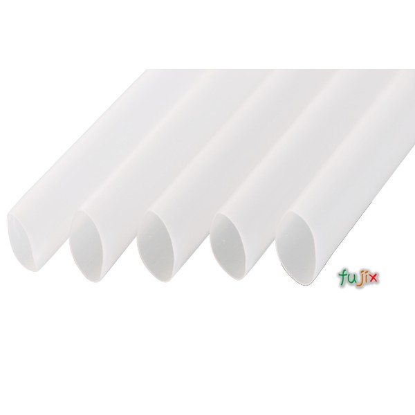 タピオカ蓋突刺し用 片先斜めストロー 12mm×18cm 包装なし 透明 2600本（130本×20小箱）／ケース わらおstraw 647