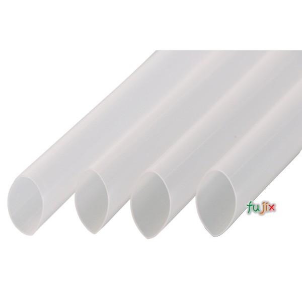 タピオカ蓋突刺し用 片先斜めストロー 13mm×18cm 包装なし 透明 2200本（110本×20小箱）／ケース わらおstraw 651