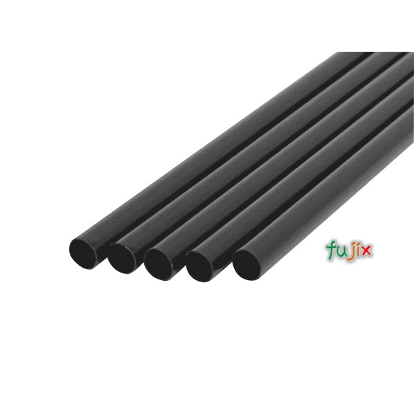 アイスコーヒー用 ストレートストロー 4.5mm×18cm 包装なし 黒色 20000本（1000本×20小箱）／ケース わらおstrawバイオマス25 B363