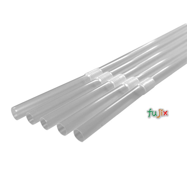 ジュース用 フレックスストロー 6mm×21cm 包装なし 透明 10000本（500本×20小箱）／ケース わらおstrawバイオマス25 B488