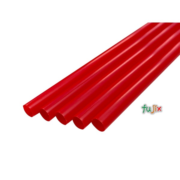 ジュース用 ストレートストロー 6mm×21cm 包装なし 赤色 10000本（500本×20小箱）／ケース わらおstrawバイオマス25 B500