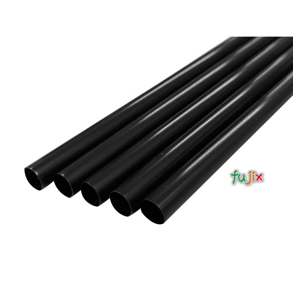 ジュース用 ストレートストロー 6mm×21cm 包装なし 黒色 10000本（500本×20小箱）／ケース わらおstrawバイオマス25 B504