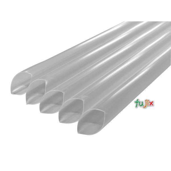 タピオカ蓋突刺し用 片先斜めストロー 12mm×21cm 包装なし 透明 2600本（130本×20小箱）／ケース わらおstrawバイオマス25 B728