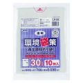 環境袋策　30L　再生LL 再生LDPE 透明0.03mm 300枚/ケース LR-33 ジャパックス