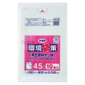 環境袋策　45L　再生LL 再生LDPE 半透明0.03mm 300枚/ケース LR-44 ジャパックス