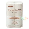クレシアEF  トイレットロール 100m シングル　12ロール パルプ＋紙パック　リサイクルパルプ 100mシングル×4パック／ケース　10120