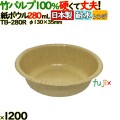 竹パルプペーパーボウル280ml 1200(50個×24)／ケース 使い捨て紙皿 日本製 TB-280R