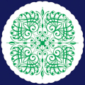 フジ紙コースター　菊丸緑
