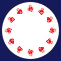 フジ紙コースター　バラ小花