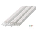 ジュース用 ストレートストロー 6mm×21cm フィルム包装 白色 10000本（500本×20小箱）／ケース わらおstraw 433