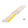 ジュース用 ストレートストロー 6mm×21cm 紙包装 黄色 10000本（500本×20小箱）／ケース わらおstraw 465