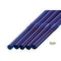 ジュース用 フレックスストロー 6mm×21cm 包装なし 青色 10000本（500本×20小箱）／ケース わらおstraw 485