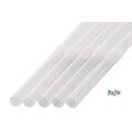 ジュース用 フレックスストロー 6mm×21cm 包装なし 透明 10000本（500本×20小箱）／ケース わらおstraw 488