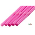 ジュース用 フレックスストロー 6mm×21cm 包装なし ピンク 10000本（500本×20小箱）／ケース わらおstraw 491