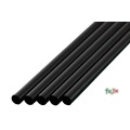 ジュース用 ストレートストロー 6mm×21cm 包装なし 黒色 10000本（500本×20小箱）／ケース わらおstraw 504